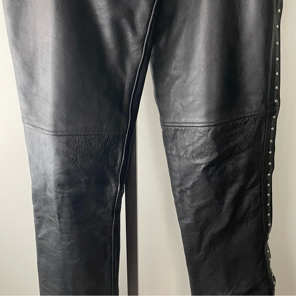 Boutique Of Leathers Studded Biker Motorcycle Riding Chaps Womens Size Medium - Picture 14 of 14